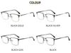 Armação de Óculos Plano Masculina Ultraleve Anti-Luz Azul com Haste de Mola, Pronta para Lentes de Grau para Estilo de Negócios