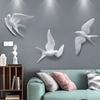 European White Three-dimensional Bird Wall Decoration Living Room Swallow Wall Hanging Abstract Animal Ornaments Home Decoration