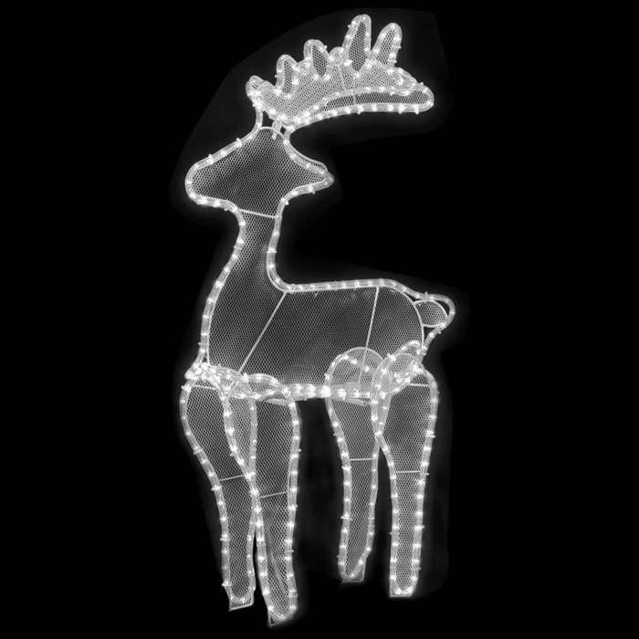 VidaXL Décoration de Noël de Renne avec Maille 306 LED Renne Illuminé Décoration de Vacances Jardin Arrière-cour Extérieur 329823