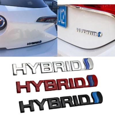 Metall Chrom HYBRID Brief Logo Emblem Abzeichen Aufkleber Fit Für Universal Auto
