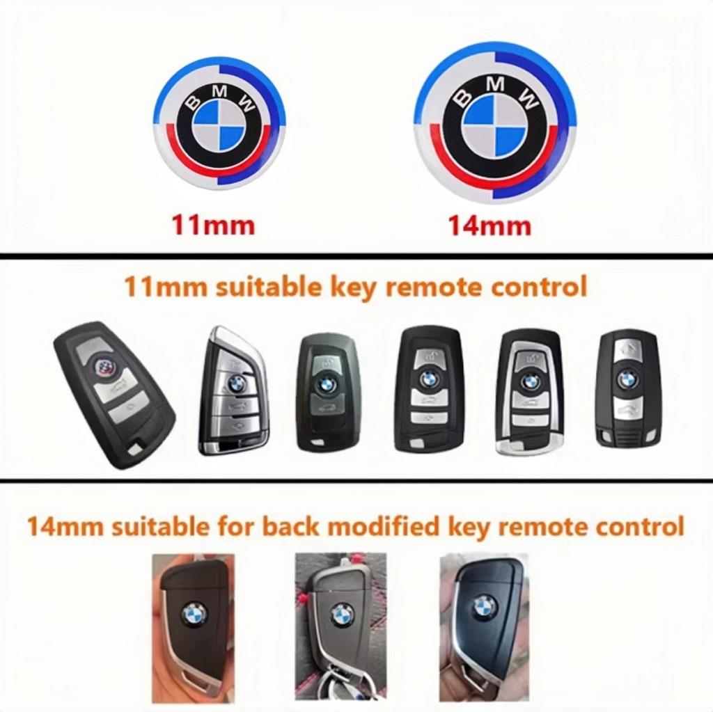 11/14MM Car Key Shell Emblem Sticker Auto Remote Accessories For BMW M E46 E90 E60 F30 F10 E39 E36 F20 G20 G30 E92 E87 X3 X5 X6 NM9