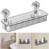 Wall Mounted Shower Caddy Suction Cup Bathroom Organizer Bathroom Shelves Rack for Bathroom Storage & Home Decor