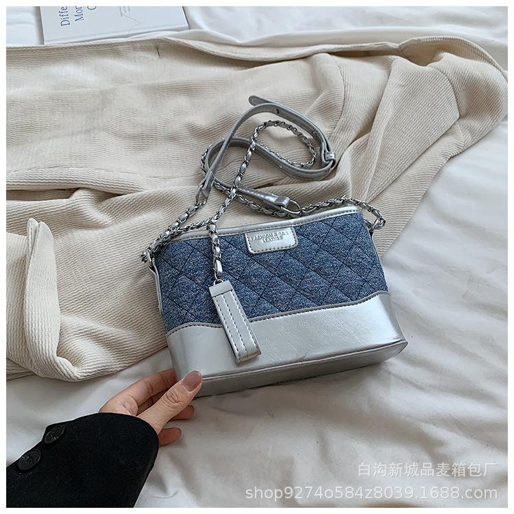 

Bag women s bag 2025 new trendy contrasting color diamond stray bag Xiaoxiangfeng fashion messenger bag women s shoulder bag