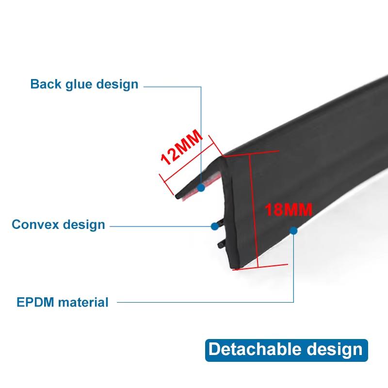 7-Shape Fishbone Texture Car Seal Strip Auto Door Gap Noise Reduction Gasket Weatherproof Dustproof Waterproof Rubber Bar Interior Mirrors 6