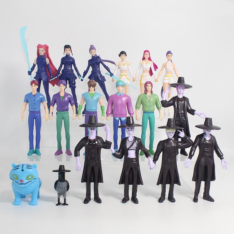 Kpop Demon Hunters Action Figure Toy Derpys Tiger Rumi Mira Zoey Sussy Figurine Doll Peripheral Model Desktop Decoration