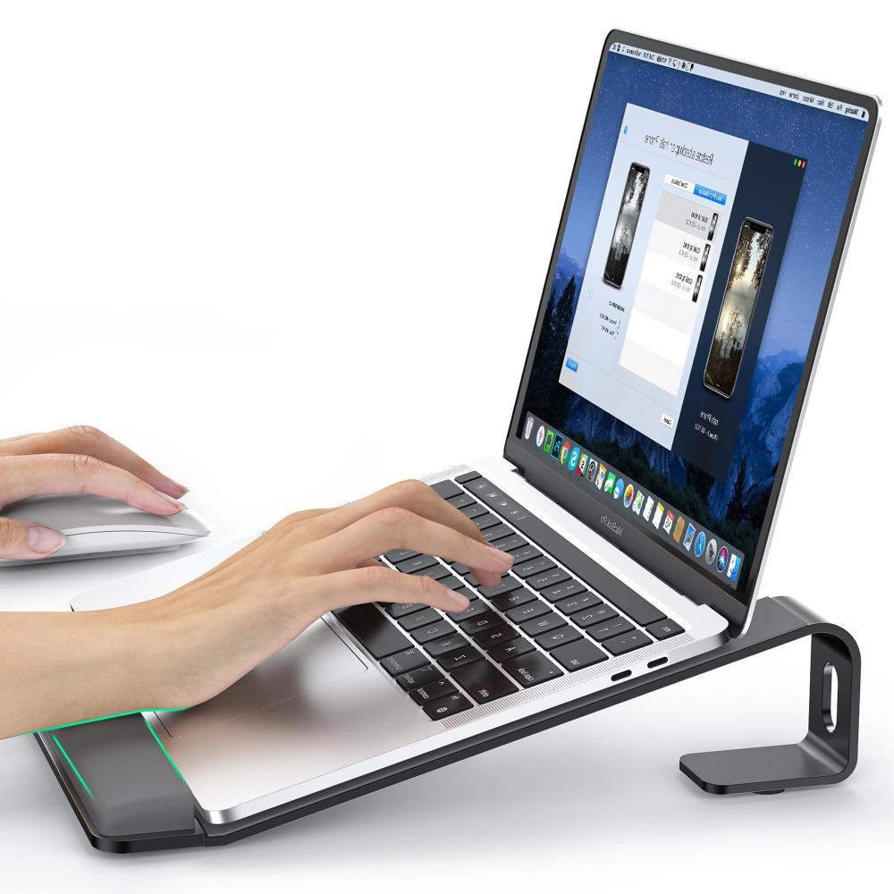 Professional Acrylic Laptop Stand with Wrist Support Transparent Laptop Riser Non-slip Portable Tablet Stand For Typing/Reading