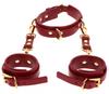 Taboom Red D-Ring Collar with Wrist Cuffs - TABOOM - Bondage & Restraints