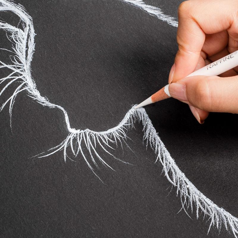 12 Packs of Sketch Charcoal Pencil Student Art Painting Writing Black and White Brown Stroke Highlight Powder Brush