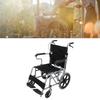 Folding Wheelchair Portable Breathable Cushion Senior Lightweight Wheelchair with Brake for Indoor Outdoor Hospital Home