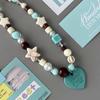 Ins Style Star Beaded Mint Chocolate Mobile Phone Lanyard For Ccd Camera