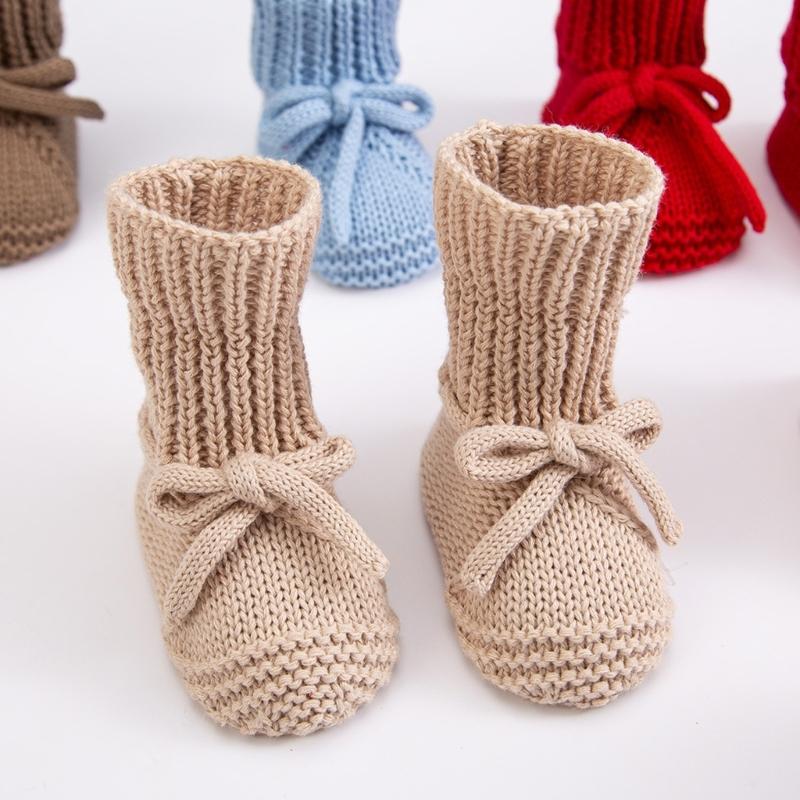 Breathable Infant Walking Shoes Soft Cotton Fabric Baby Booties Skid Proof Bottom Stylish Bowknot Design EasyTied