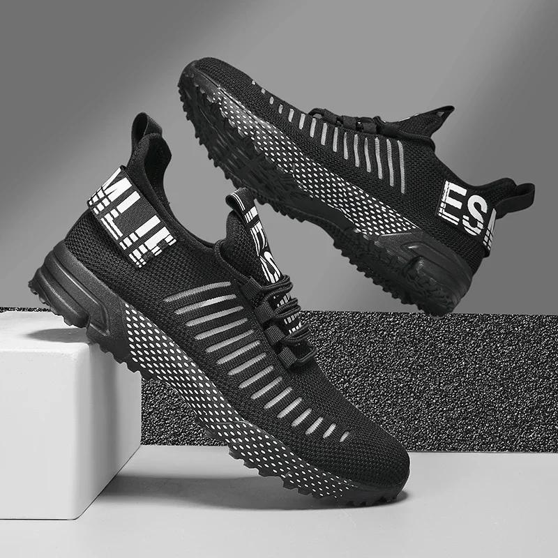 

Мужские и женские амортизирующие кроссовки на шнуровке, сетчатые кроссовки с низким вырезом до щиколотки, черно-белые кроссовки для фитнеса Rebound 39 чёрный