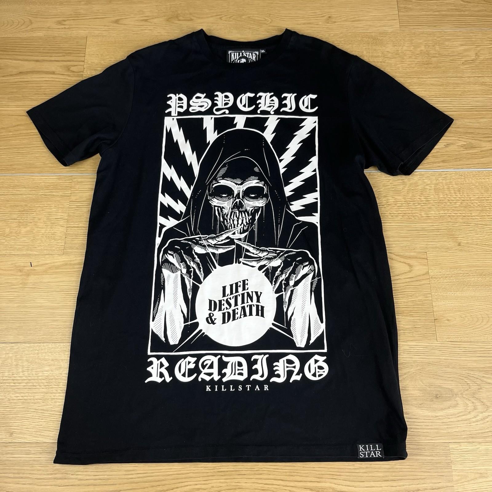 Killstar Psychic Reading T-Shirt Men’s XL – Gothic Occult Graphic Tee Black XXXL