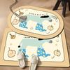 Absorbent Bathroom Mat Toilet Mat Mat Non-slip Household Toilet Door Carpet Cartoon Diatom Mud Mat