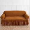 Bubble Gauze Sofa Cover with Skirt Hem All Inclusive Elastic Dust Cover for Living Room Anti Slip Furniture Protection Slipcover
