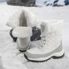 TUINANLE Winter Thick Women's Snow Boots Warm Plush Mid-calf Boots Non Slip Platform Snow Boot Casual Female White Shoes