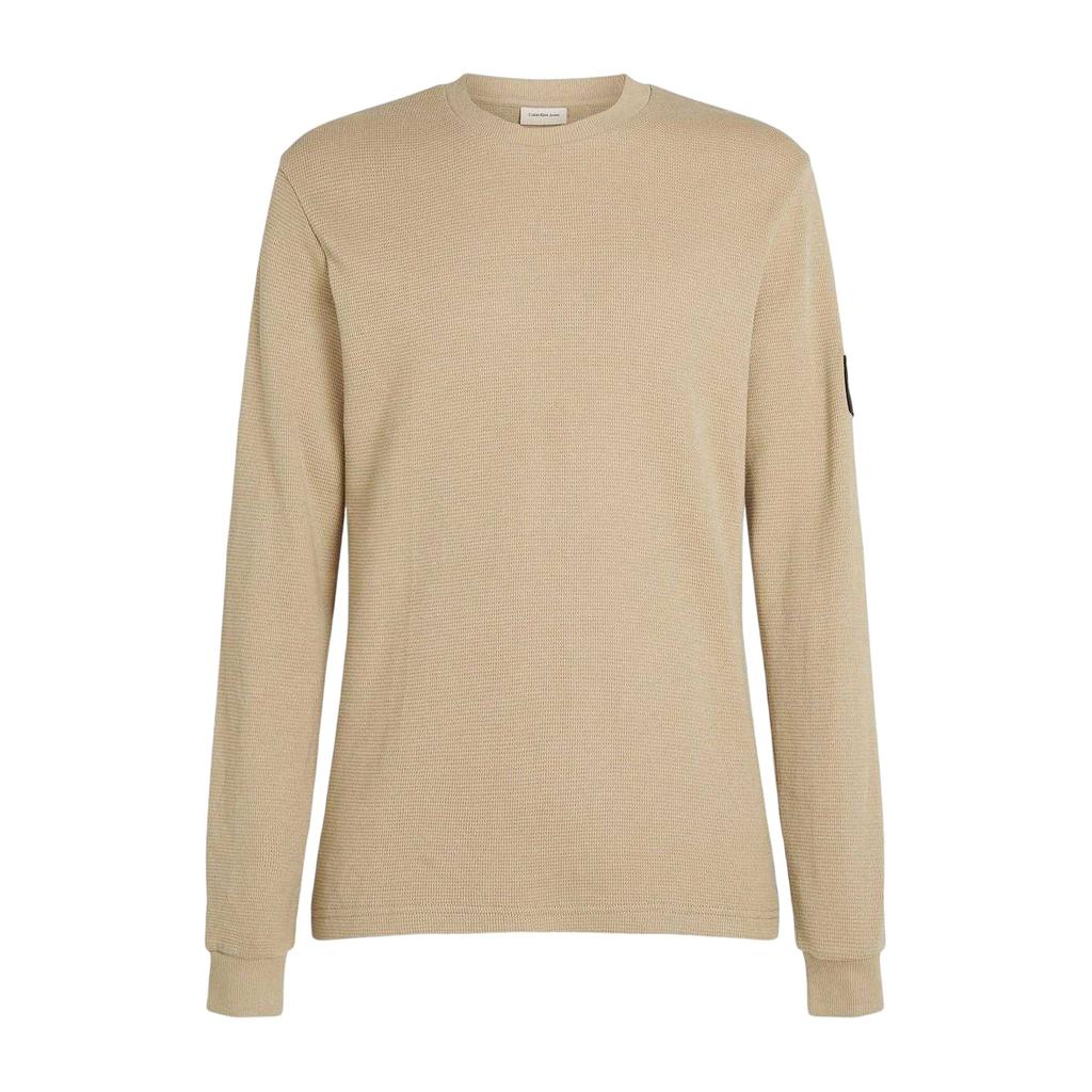 Calvin Klein Mens Waffle Long-Sleeved Top
