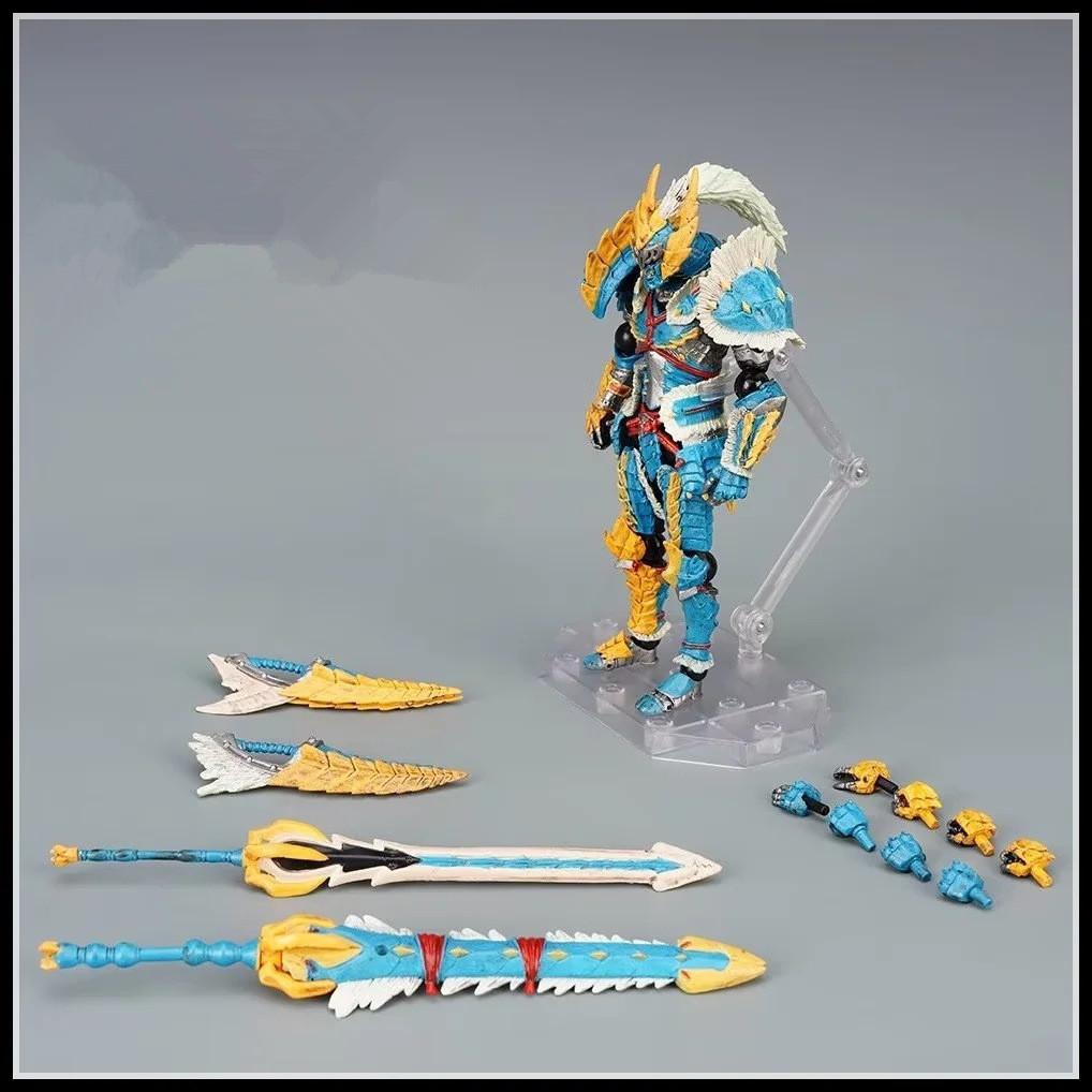 

Monster Hunter Zinogre/ Rathalos Armor Swordsman Action Figure Collectable Model Toy For Christmas Gift without box зелений