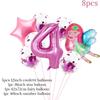 8pcs Girl Birthday Balloons Set Fairy Foil Balloons Number Helium Balloon 1 2 3 4 5 6 7 8 9 Years Old Kids Birthday Party Gifts