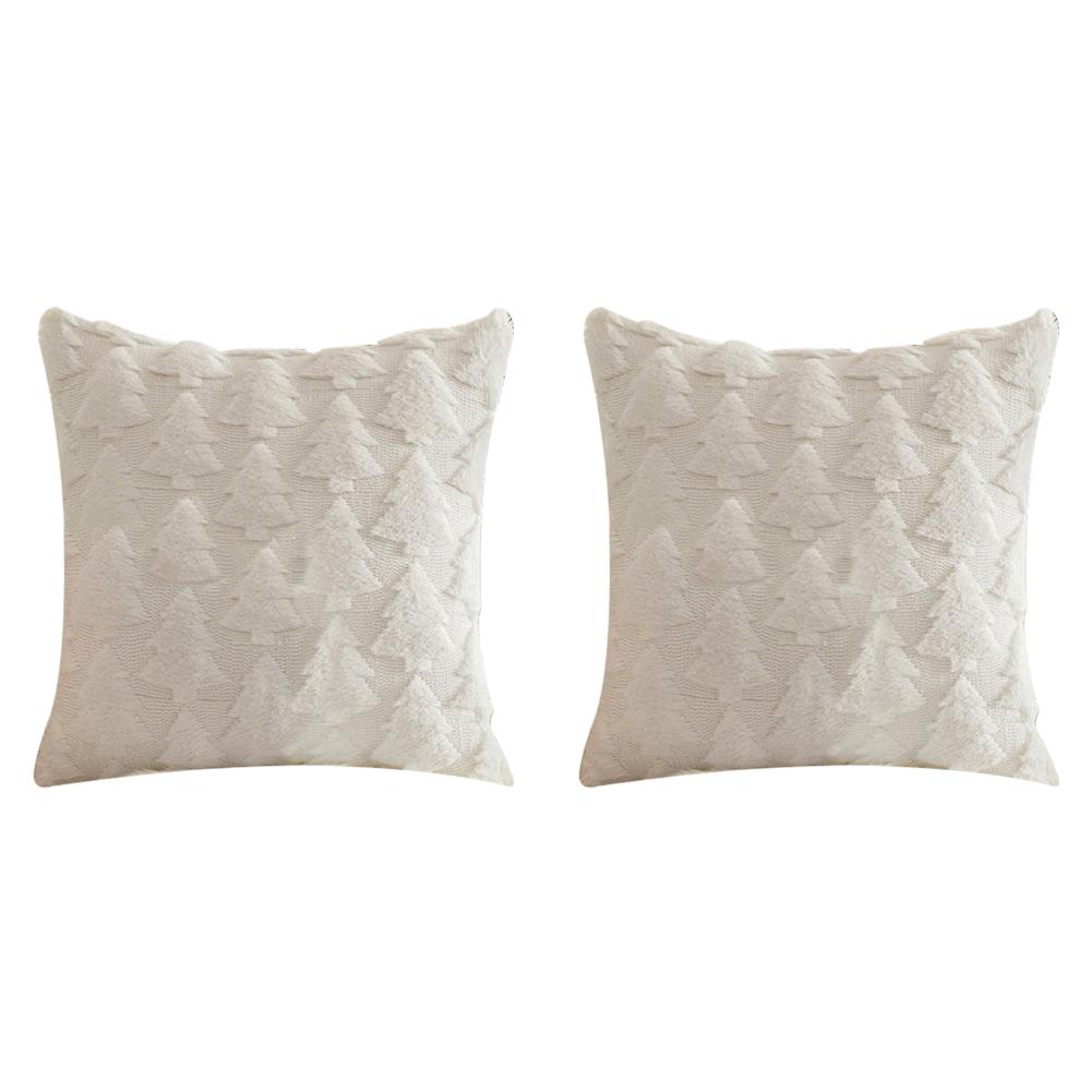 2/1PCS 45x45cm Christmas Cushion Cover Sofa Chair Car Throw Pillow Covers Christmas Home Decor Soft Plush Pouf Pillowcase