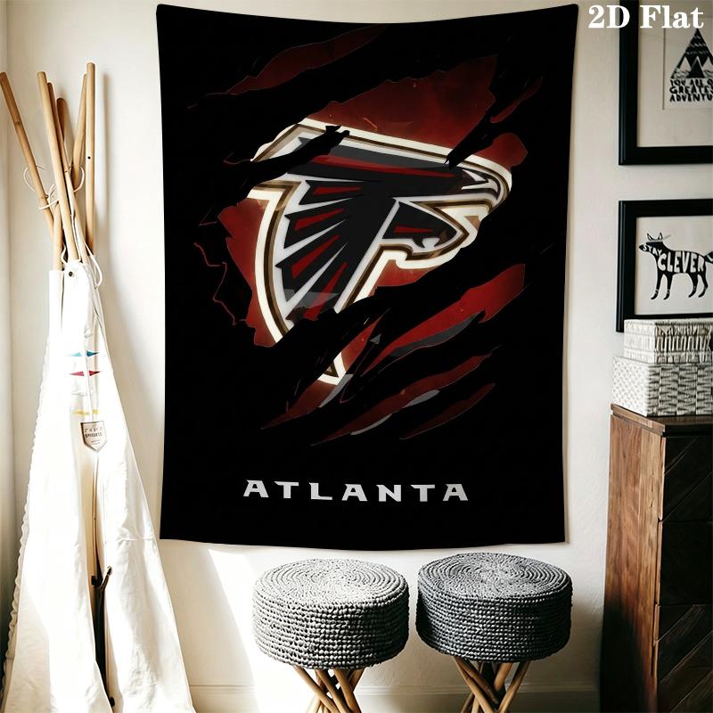 Atlanta Falcons Wall Tapestry Aesthetic Wall Hanging Printed Fabric Blanket Decorative Tapestries for Bedroom Living Room Home Decor