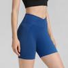 Cross Waist Yoga Shorts Peach Hip Fitness Shorts Hip Lift Women's High Waist Sports Shorts Women's Quick Drying Anti-light