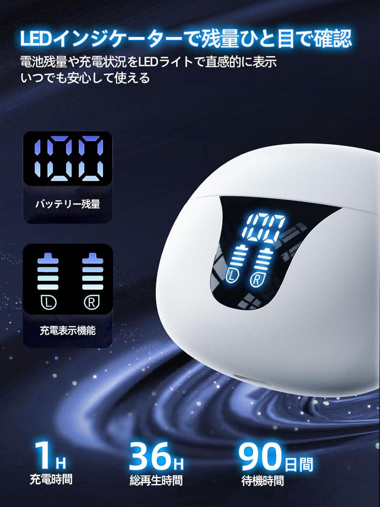 Bluetooth Earphones Upgraded Bluetooth Bluetooth ENC Noise Automatic Long IPX7 Fast Suitable for and Web Conferencing [2025 Version] 5.4 Hi-Fi