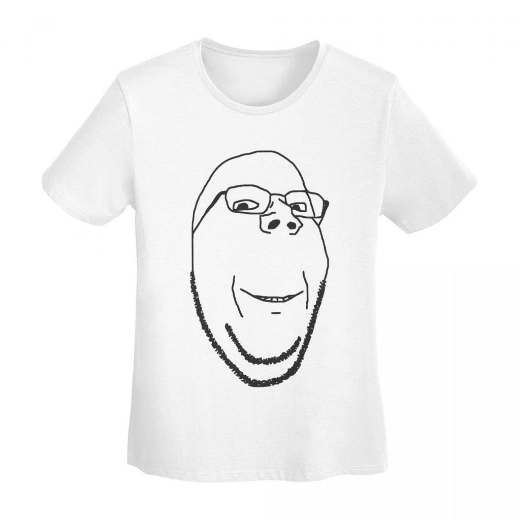 Smiling Wholesome Wojak Soyjak TShirt Women Short Sleeve T Shirts Round Neck Clothes Cotton Summer Tees Streetwear
