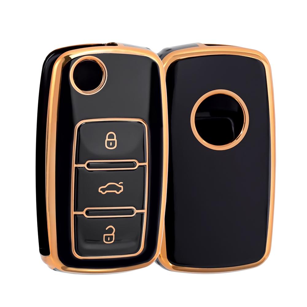 Car Key Case Cover Keychain for Volkswagen Key Sleeves Langyi Sagitar Jetta Weiling Bora Tiguan VW Keychain for Car Key Case