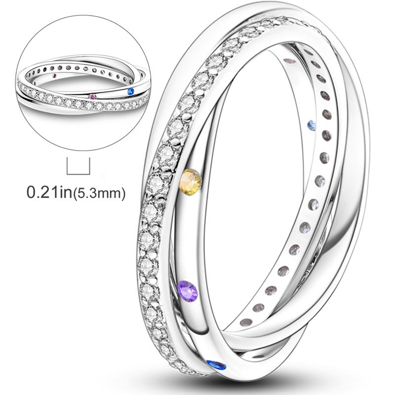 Authentic copper Classic Ring Ideal For Women Triple Cross Rose Gold Plated Flower Crown Heart Stars Jewellery Ring Gift Ideal For Women