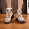 Fashion Warm High Top Short Boots 2024 Winter New Style with Plush Thick Sole Casual Street Photography Trendy Women's Zapatos De Mujer