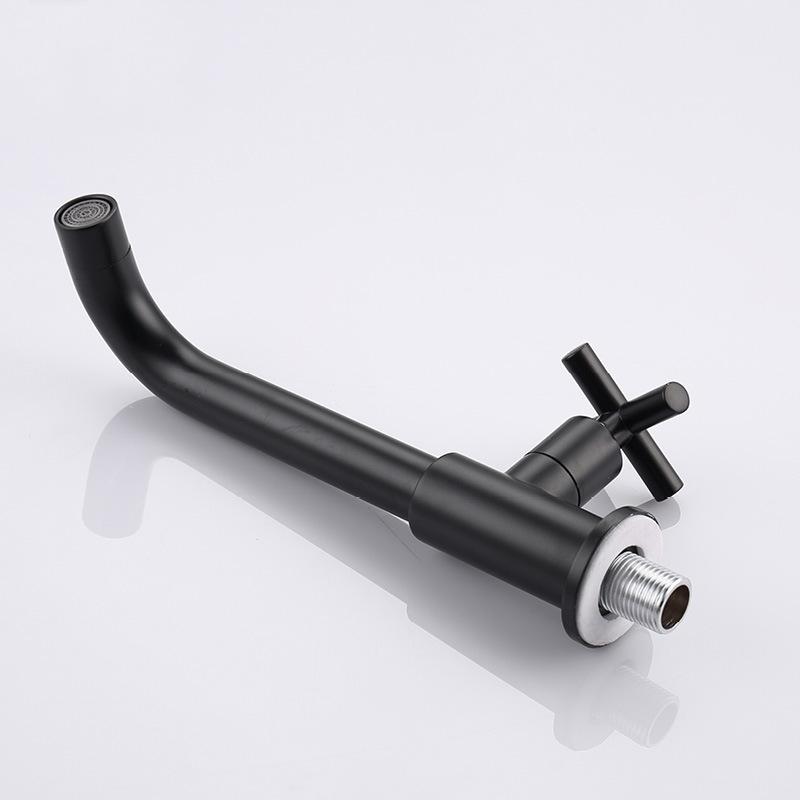 Robinet de baie cu montare pe perete, din alamă neagră mată, robinet de piscină, robinete de lavoar, robinete de baie pentru grădină, mixer de apă rece, robinet auriu periat