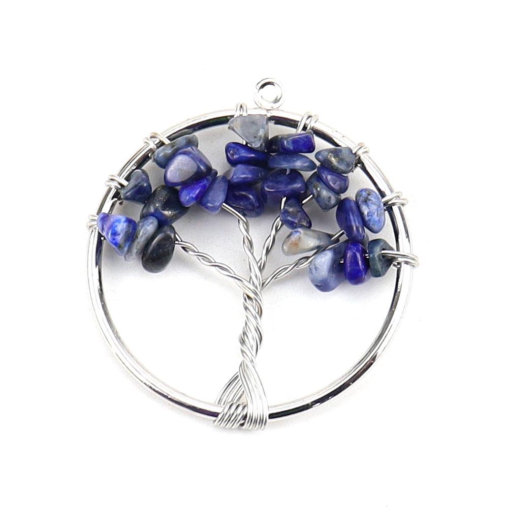 3Cm Tree Of Life Pendant Natural Crystal Gravel Fortune Tree Necklace Accessories N114