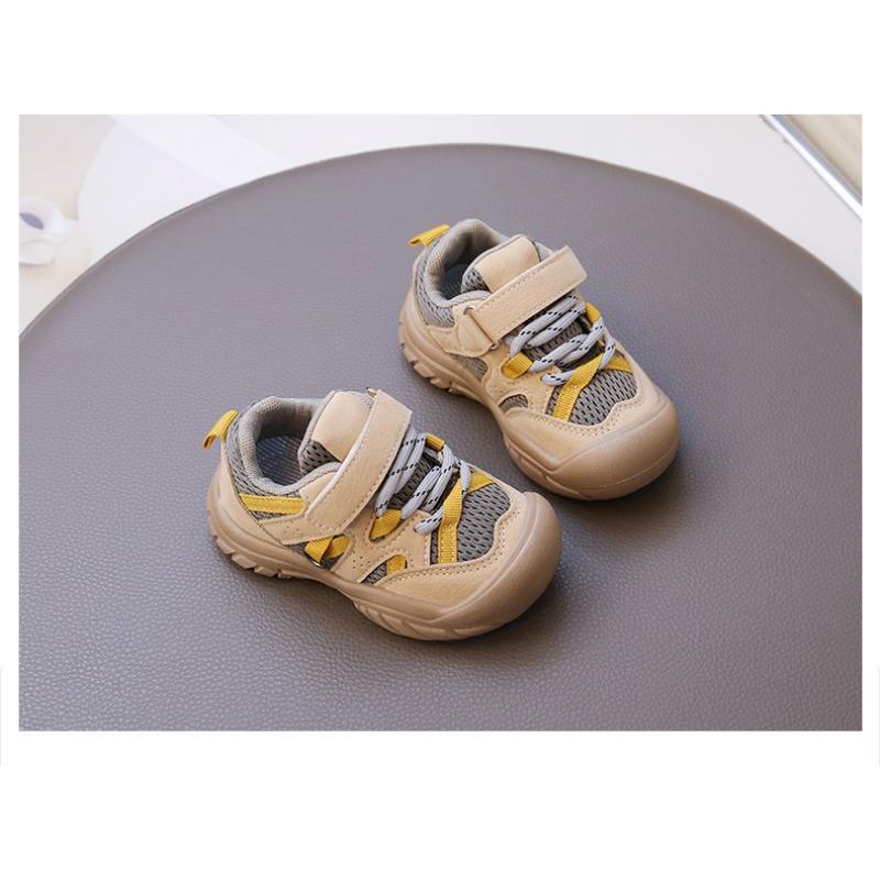 Children's sports shoes spring and autumn new boys anti-kick shoes breathable mesh girls non-slip and wear-resistant running shoes