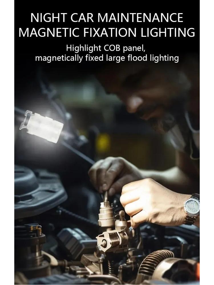 Keychain LED Light Magnetic Flashlight Multi-Function Charging Mini Portable Light Maintenance Portable Ultra-Bright Work Light