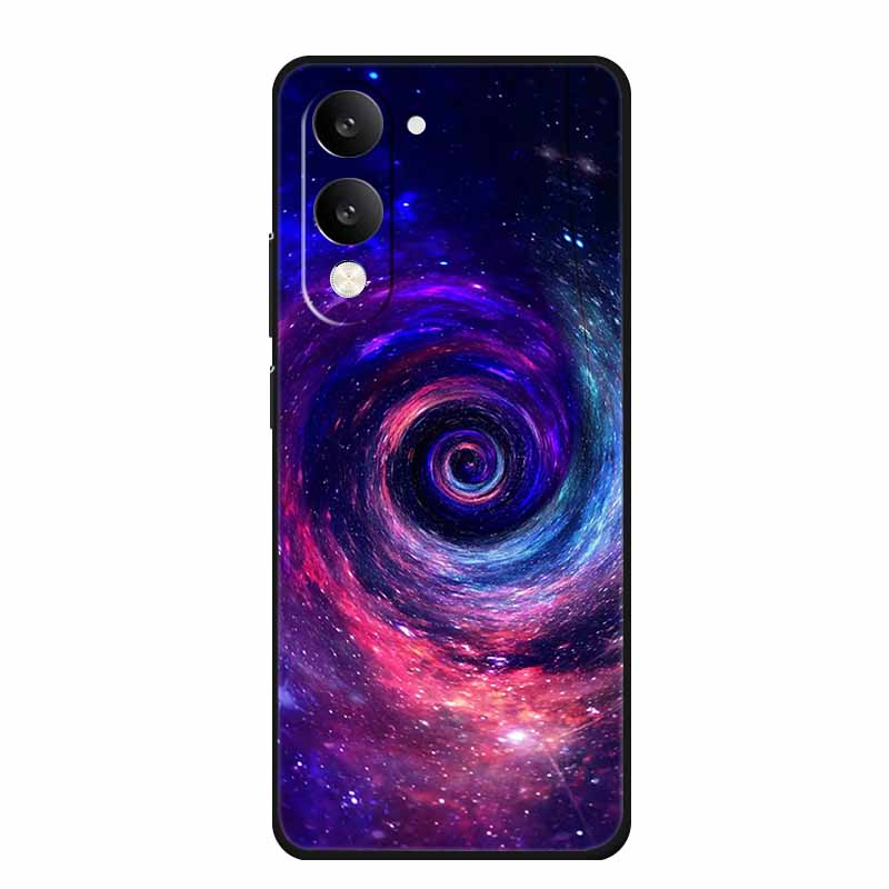 Phone Case For Vivo T4 Lite 5G Soft Silicone Cover Black TPU Cases For Vivo T 4Lite T 4 Lite Funda Back Protective Para Bumper