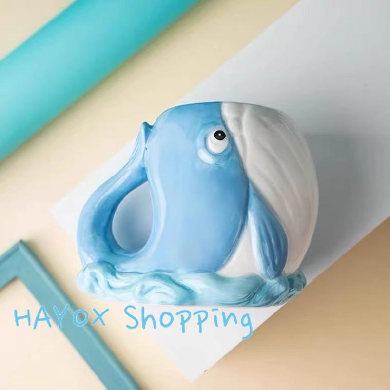 Funny Pink Octopus Ceramic Coffee Mug with Tentacle Handle Handcrafted Novelty 3D Coffee Cups Unique Birthday Gift for Friends