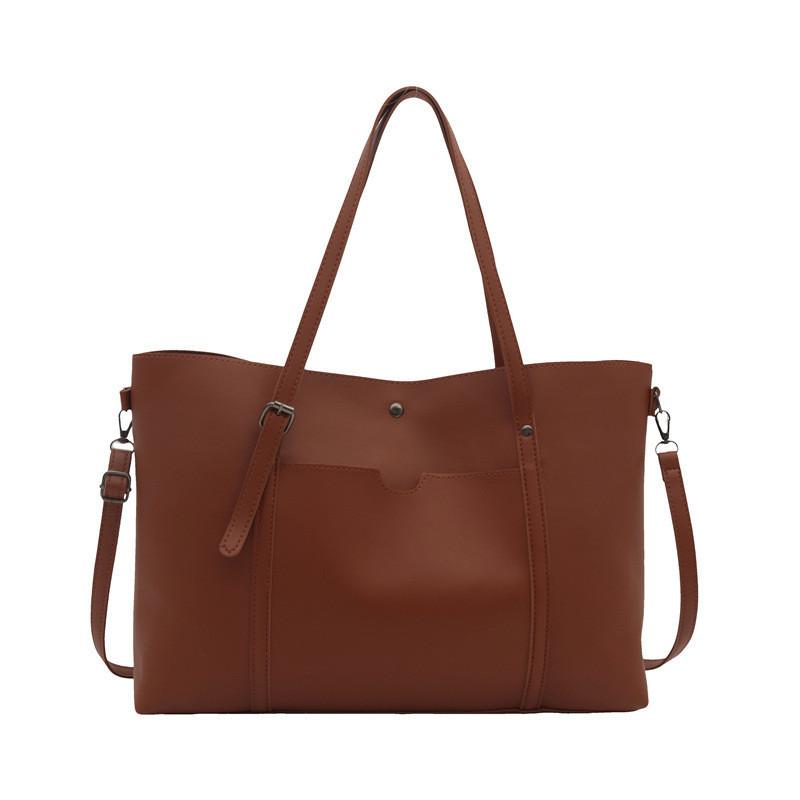 Chic Minimalist Fashion Tote Bag For Women In Black Brown And Khaki Colors