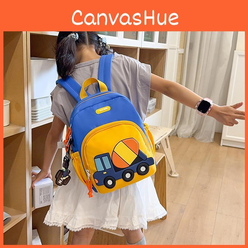 Kids Car Pattern Backpack Lightweight Spine Protection Backpack Kindergarten