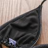 Neuer glänzender Triangel-Cup Leder-String-Bikini - Sexy zum Schnüren Badeanzug ZY020