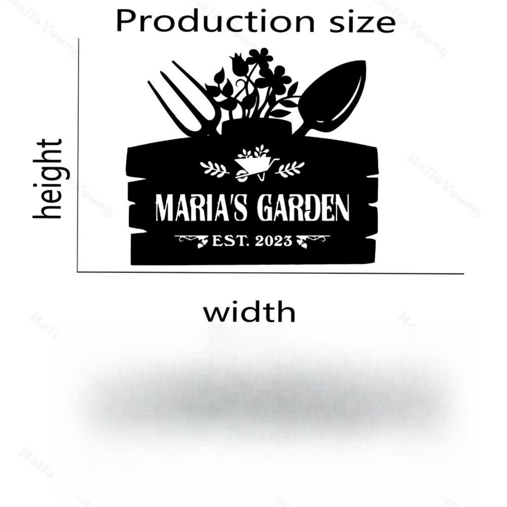 Customizable Metal Sign Family Name Silhouette Garden Decor Hot Sale Outdoor