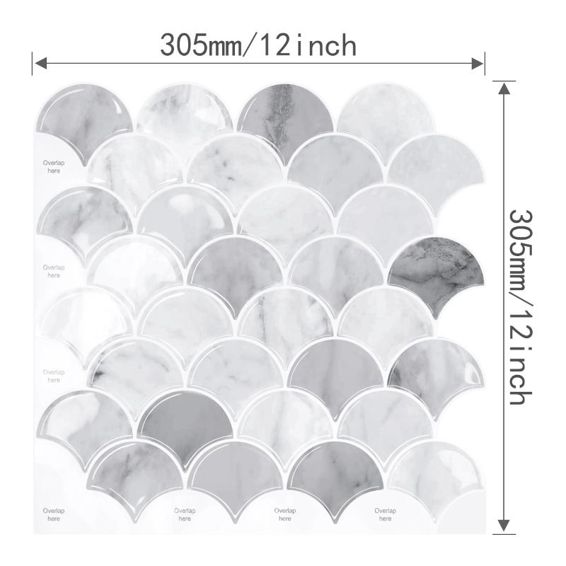 Selbstklebende 3D-Wandaufkleber PVC Wasserdicht Imitation Wandfliesen Abziehen und Aufkleben Hitzebeständig Küchenrückwand