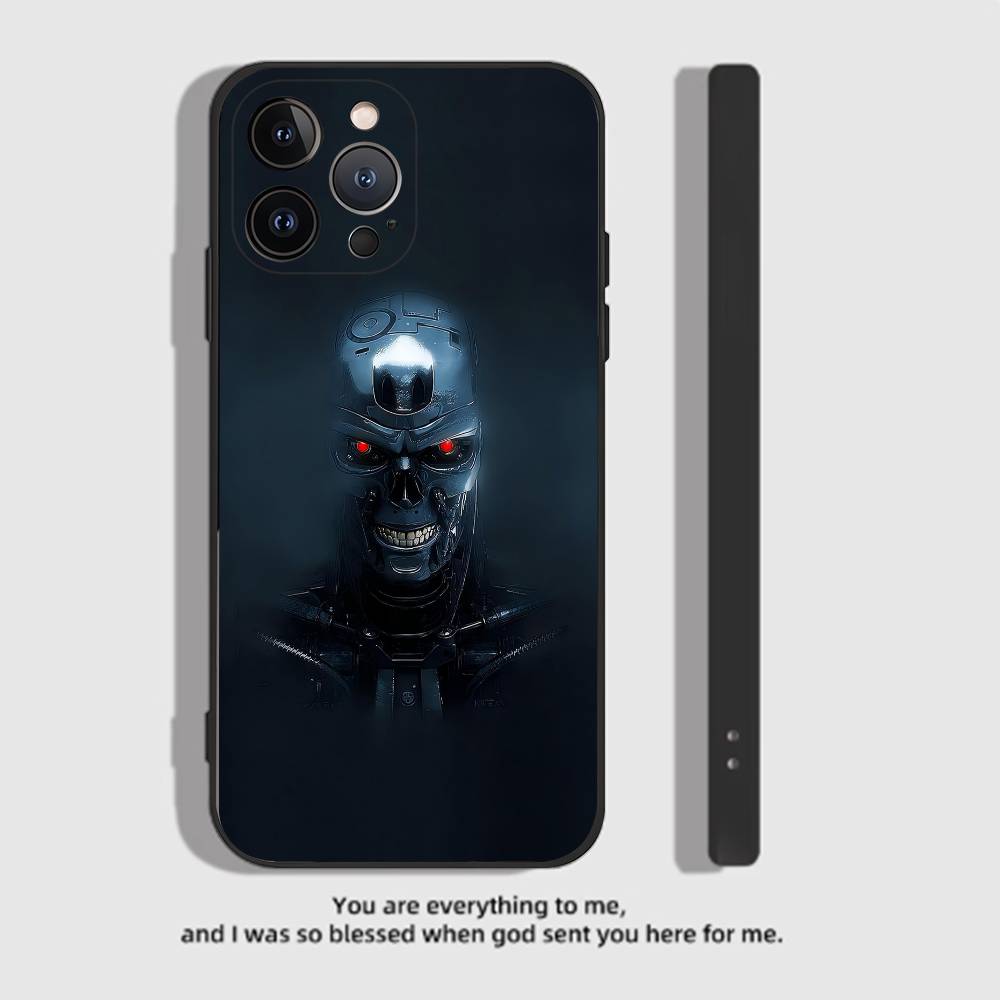 Movie The Terminator Phone Case Black Silicone Matte Phone Case For Iphone 17 Air 16 15 14 13 12 11 Pro Max TPU Soft Case