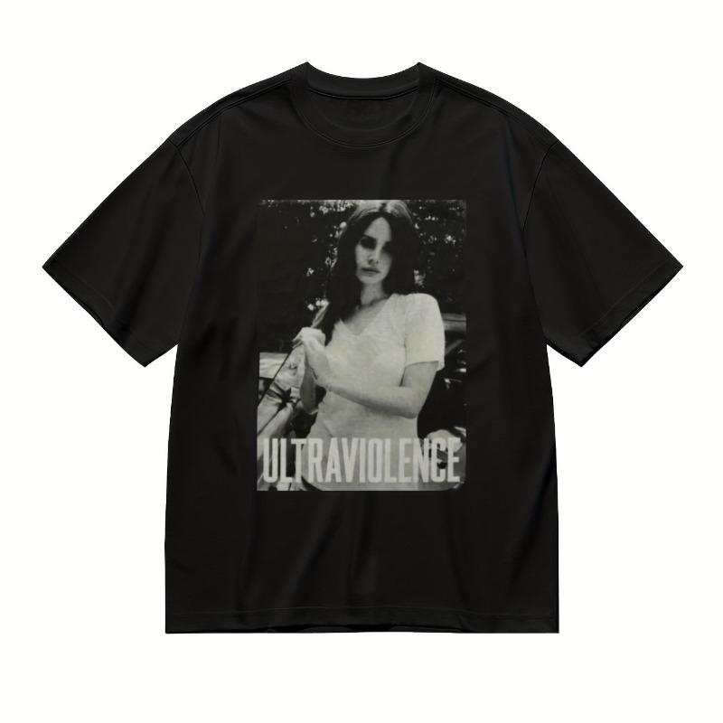 Unisexs Inspired Ultraviolence Album Graphic Tshirt Soft Comfortable Round Neck Casual Tee With Song Lyric Print