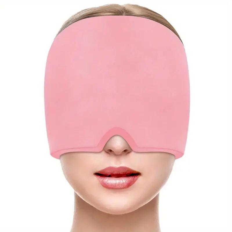 Reusable Head Ice Pack Adjustable Gel Cold Pack Head Wrap Migraine Relief & Tension Headache Relief Migraine Cap Head Massager
