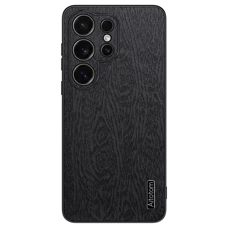 Slim Wood Grain Leather Case For Samsung Galaxy S26 Ultra S25 Edge S24 FE S23 S22 Plus A57 A37 A56 A36 A26 A16 A35 A25 A15 5G Shockproof Case Cover