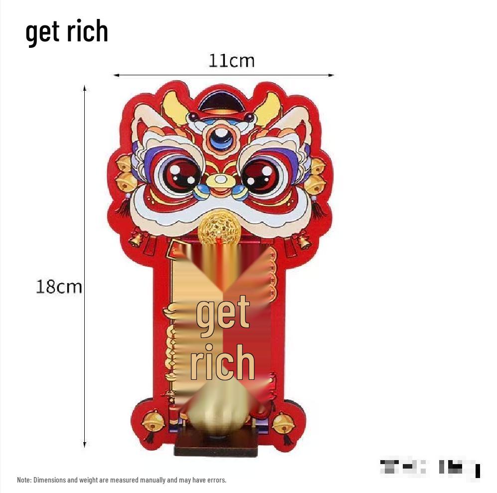 Auspicious Lion Dance Doorbell Magnet – Chinese Spring Festival Decoration