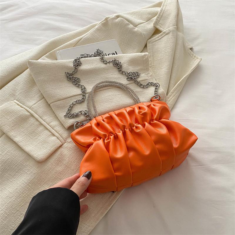 Fashionable Street Style Bucket Bag In Pastel Shades Pu Material оранжевый
