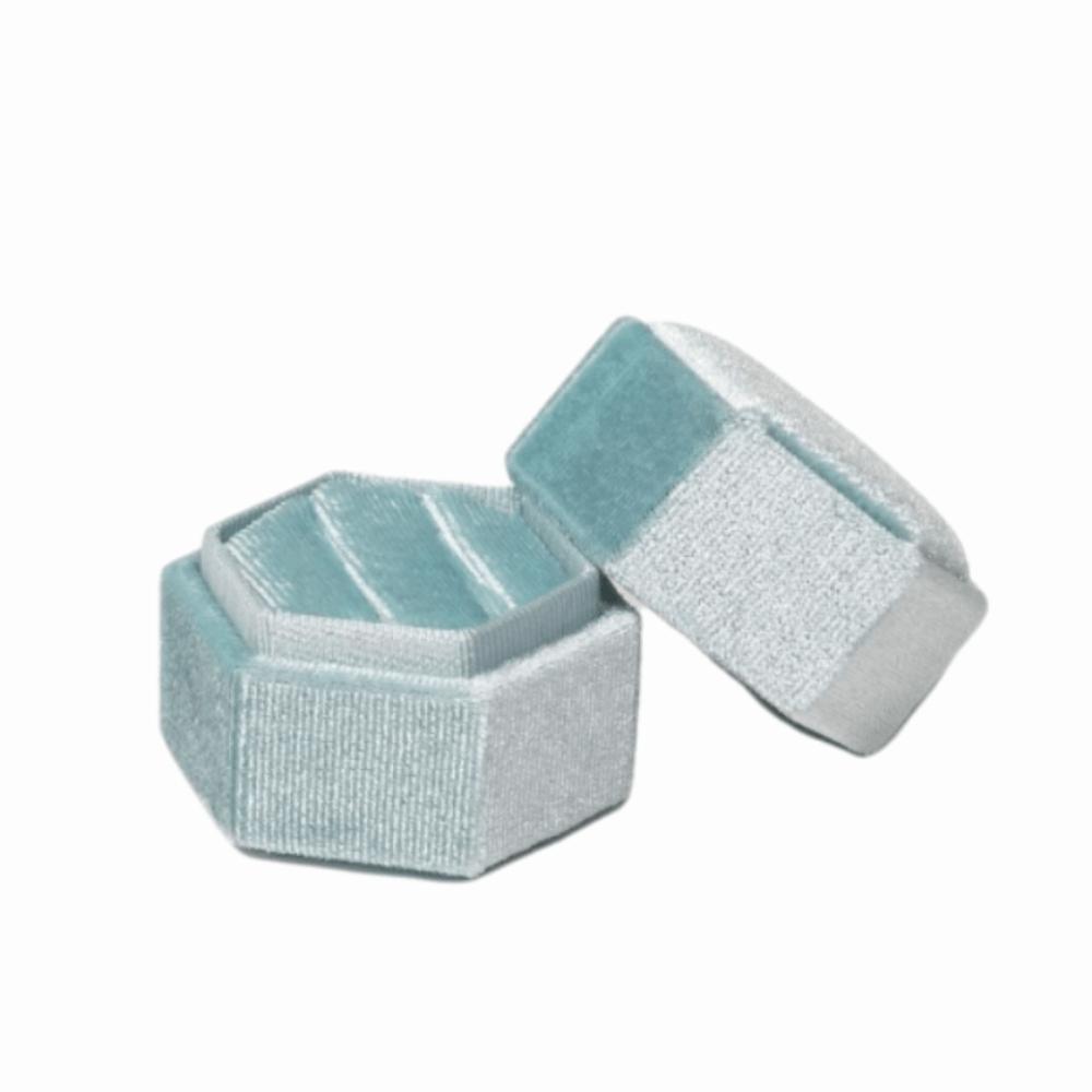Elegant Hexagon Vintage Ring Box High-End Jewelry Display Case Durable Ring Storage Box Engagement