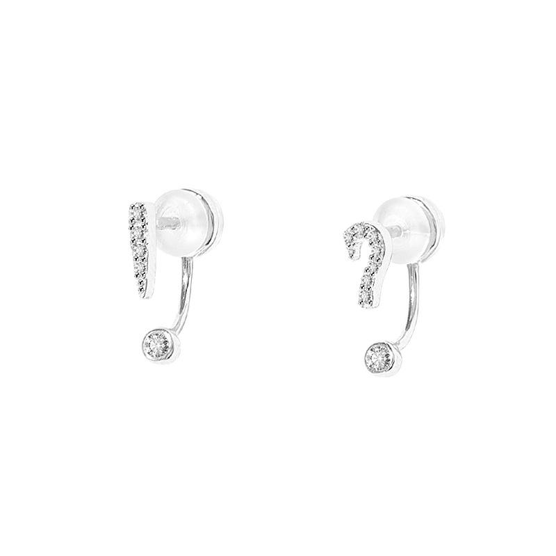 

Серьги-пусеты из серебра 925 пробы в виде вопросительного знака - Женские трендовые 2022 года, висячие, в корейском стиле, простой и универсальный дизайн